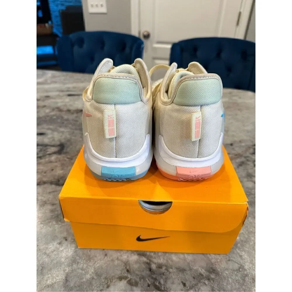 Lebron Witness VI 6 Coconut Milk/Polarized Blue Mens 9 Womens 11